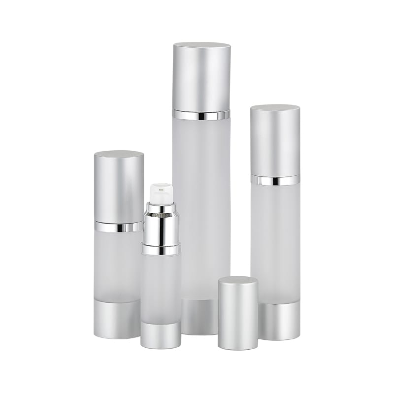 JS_F | In-Stock Silver & Frosted Airless Bottle
