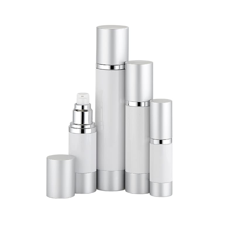 JS_W | In-Stock Silver & White Airless Bottle