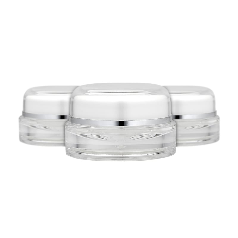 J03_L | In-Stock Low Profile With Silver Trim Jar