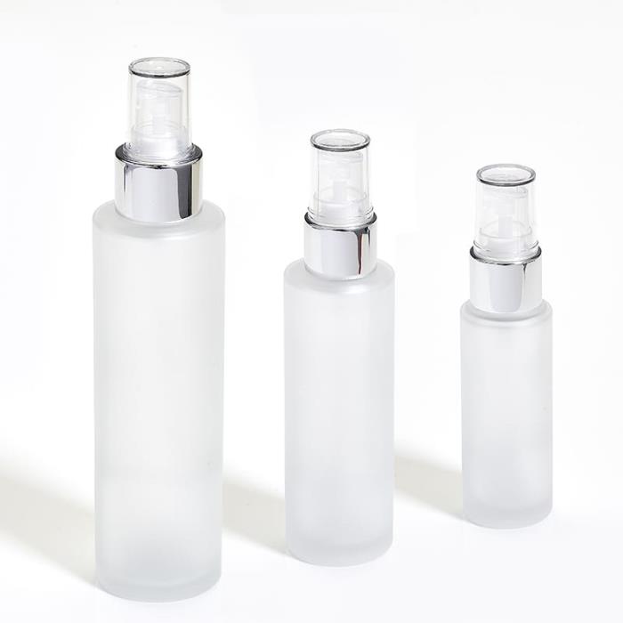 O_SXB120 | 120 ML In-Stock Frosted Bottle With Dip Tube Pump