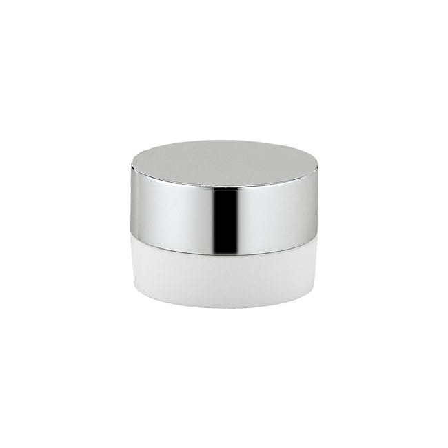 O_MP015 | 15ML In-Stock White Jar With Silver Cap