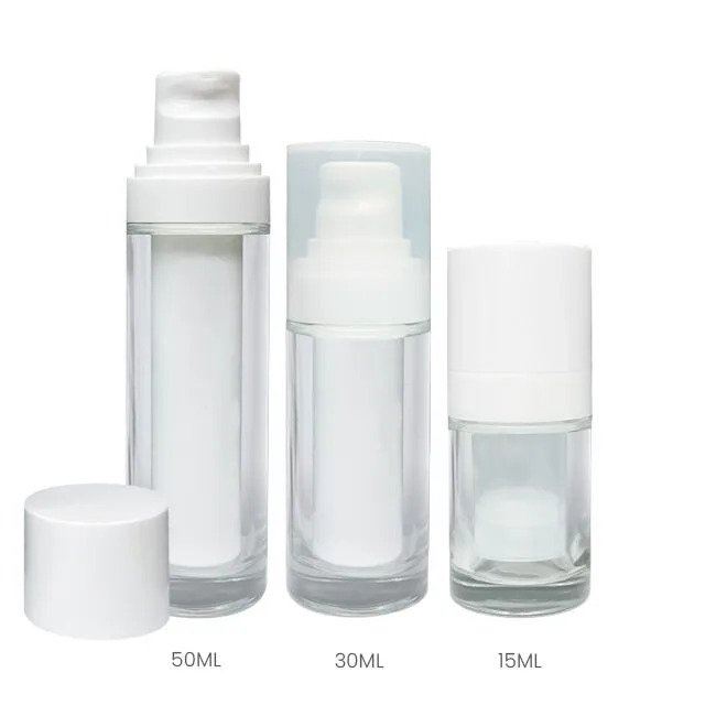 BRGP015 | 15 ML Refillable Glass Airless Pump